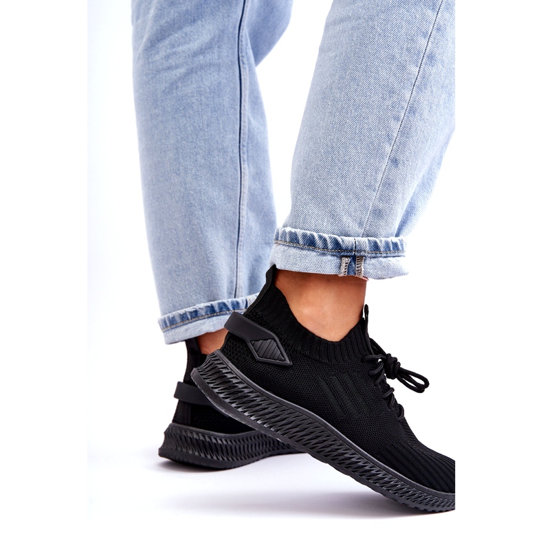 Ženske klizanje -Up crne sportske cipele crna 2