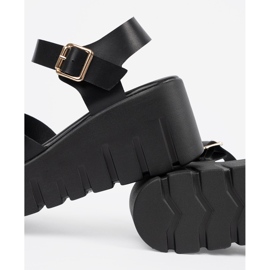 Seastar Ženske crne sandale na visokoj platformi crno 1