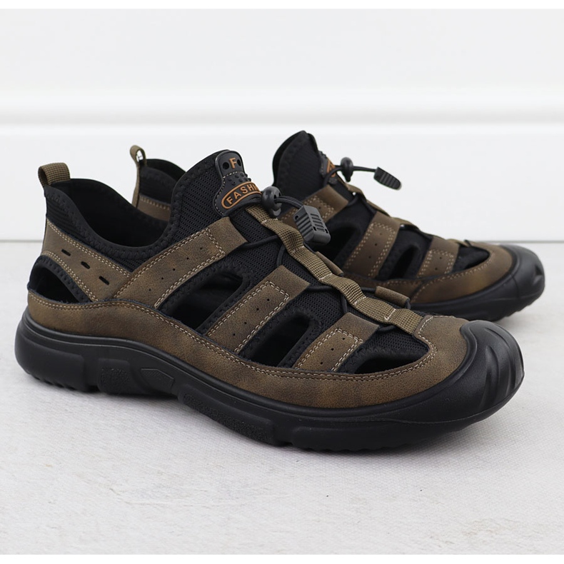 Otvorene smeđe muške kožne cipele T.Sokolski L25-382 smeđa 1