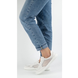 WASAK Ženske minimalističke kožne ženske cipele 0772SW White bijela 1