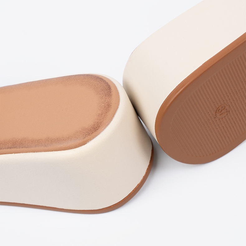 Seastar Ženske papuče platforme za svjetlost bež 2