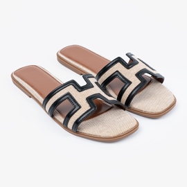 Seastar Papuče s ukrasnim izrezima crno 1