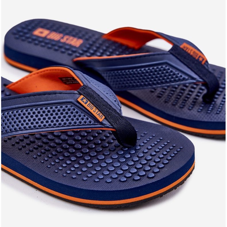 Big Star Muški flip -flops velika zvijezda rr174437 mornarsko plava 2