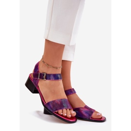 Maciejka N6802-15 kožne nogometne sandale ružičasta 1