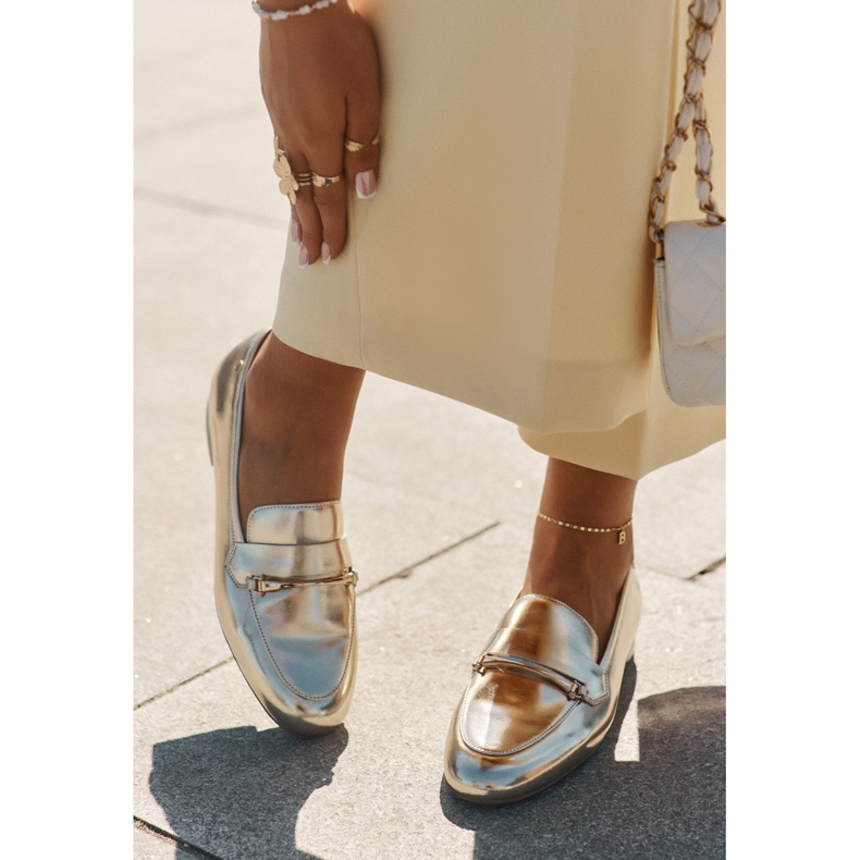 Ženske kožne cipele Maciejka K6809-25 Zlotys zlatna 2