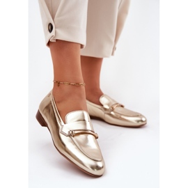 Ženske kožne cipele Maciejka K6809-25 Zlotys zlatna 1