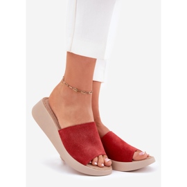 Ženski antilop lepršavi na panto fino rr267040 klin crvena 1