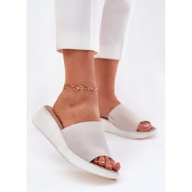 Ženski antilop lepršavi na panto fino rr267044 sivi klin siva 2