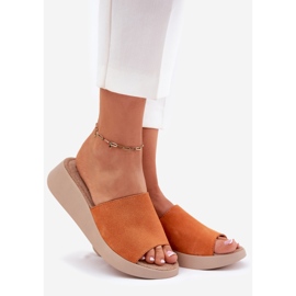 Ženski antilop lepršavi na panto fino rr267039 klin naranča 1