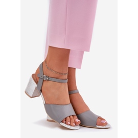 Ženske sandale na post Vinceza 20275 siva 1