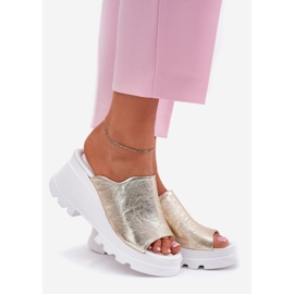 Kožni klinovi na Artiker 56C0435 PLN zlatni 1