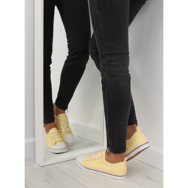 Ženske žute tenisice, lice žuto XL01p Bež žuta boja 1