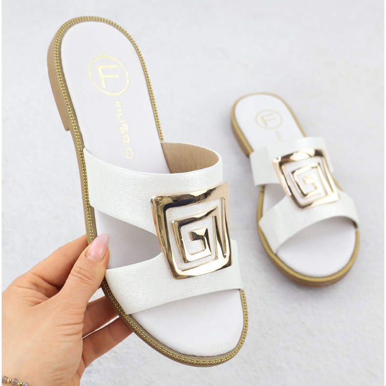 Ženski prelepoljci s ukrasom bijeli filippo ds3703 bijela 1