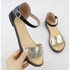 Ženske crne sandale Golden Filippo DS6917 crna 1