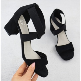 Ženske sandale na poštu kliznule su na crnu elastiku filippo ds6920 crna 1