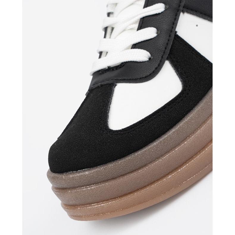 Shelvt Crno-bijele platform tenisice 1