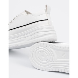 Shelvt Ženske bijele tenisice na platformi bijela 1