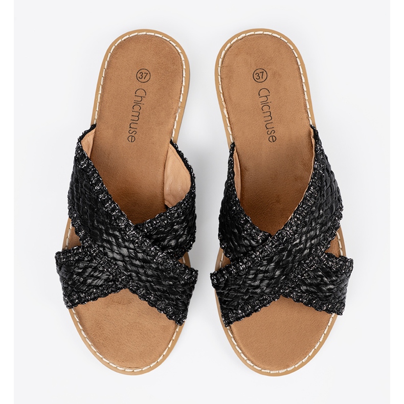 Shelvt Crne ženske crne papuče crna 1