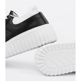 Shelvt Ženske crne tenisice s bijelim umetcima crna 1