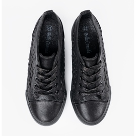 Shelvt Otvorene ženske klinove tenisice crna 1