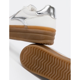 Shelvt Ženske bijele tenisice sa srebrnim umetcima bijela 2