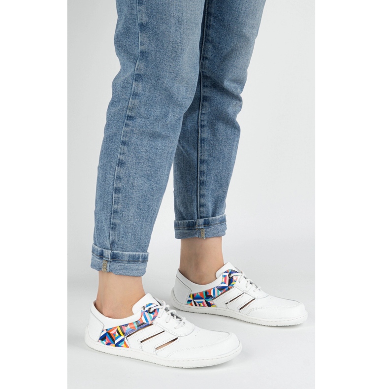 Bosonoge tenisice ženske kože minimalistička layla olivier bijela 1