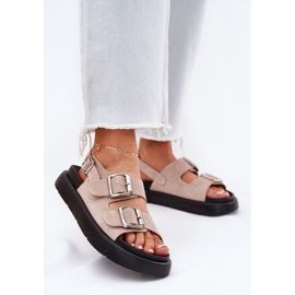 Big Star Ženske sandale od antilop s velikom zvijezdom RR274663 stezaljke svijetlo ružičaste ružičasta 2