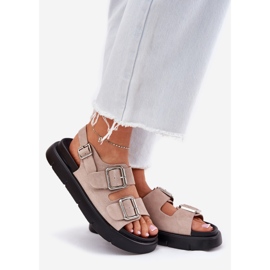 Big Star Ženske sandale od antilop s velikom zvijezdom RR274663 stezaljke svijetlo ružičaste ružičasta 1