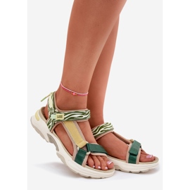 Ženske sandale s čičak D.Franklin DFSH406003 zelena 1