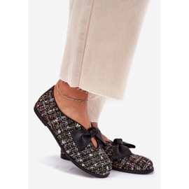 Laura Messi Kožne balerine s laurom messi 2921 crni luk crna 1