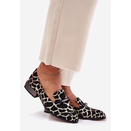 S.Barski Ženske cipele od antilop s ukrasom LZ51-505 crno i zlato 1