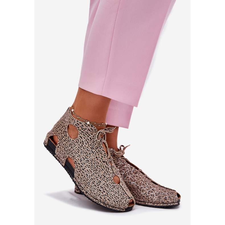Kožne čizme s uzorkom Maciejka 03426-49 Leopard Print bež 1