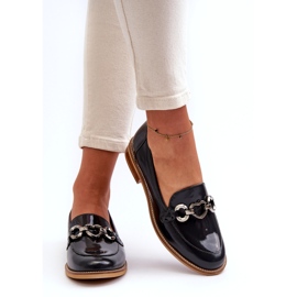 Laura Messi 2760 mornarsko plava kožna kožna lakirana kože 2