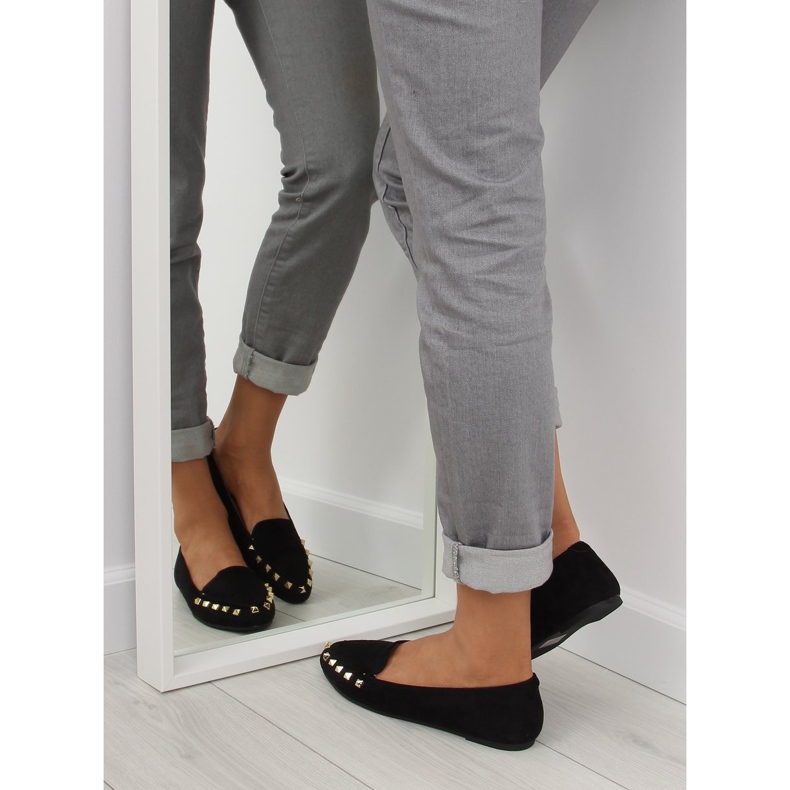 Crne ženske mokasinke s čapovima crne 1388 Black crna 1