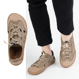 Muške bosonoge kožne cipele Olivier 320kz sa smeđom ventilacijom smeđa 2