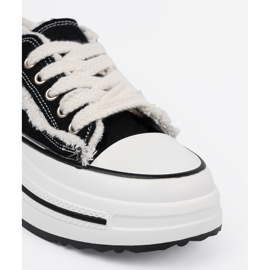 Shelvt Crne tenisice s bijelim umetcima crna 1