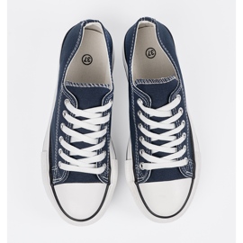 Shelvt Ženske mornarsko plave tenisice na platformi plava 1