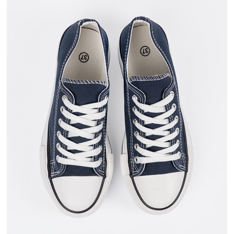 Shelvt Ženske mornarsko plave tenisice na platformi plava 1