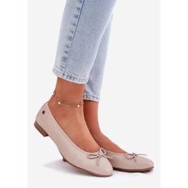 Ženske kožne balerine Maciejka p6800-04 bež 1
