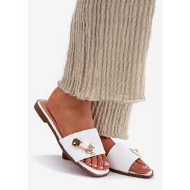 Inna Ravni -oled ženski flip flip s bijelim lukom bijela 1