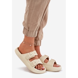 Inna Ženski klip na platformi s bež kopčama 1