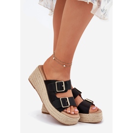 Inna Ženski klip s klinom s pletenicama i crnim stezaljkama crno 1