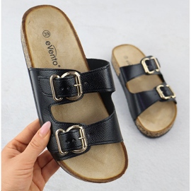 EVento Ženski klip s crnim stezaljkama 7220 crno 1