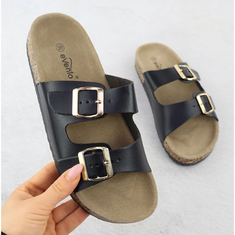 EVento Ženski klip s crnim stezaljkama 8323 crna 1