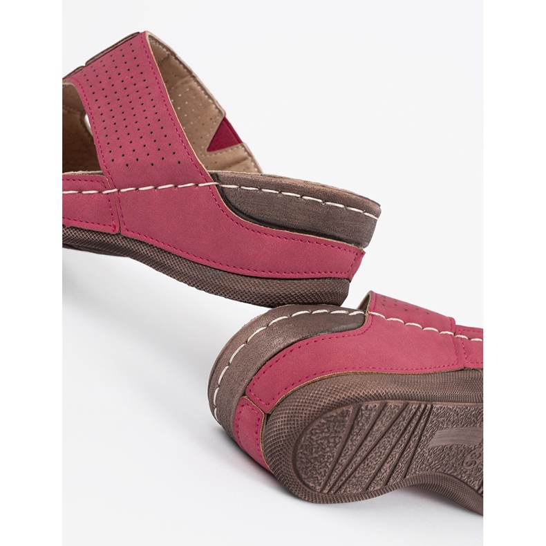 Shelvt Crvene ženske papuče na platformi crvena 1