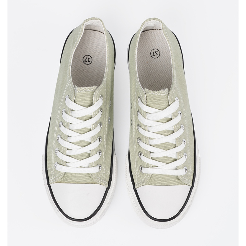 Shelvt Ženske materijalne tenisice zelena 1