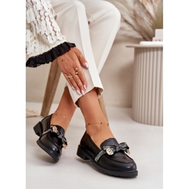 Ženske mokasine s mašnom S.Barski HY42-331 crne crna 4