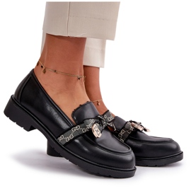 Ženske mokasine s mašnom S.Barski HY42-331 crne crno 5