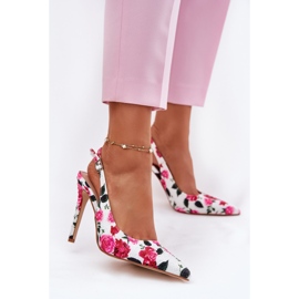 Inna Ukrašene sandale na pin u bijelim ružama bijela 2