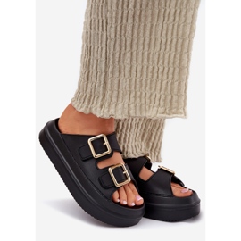 Inna Ženski klip na platformi s zlatnim stezaljkama crnim crna 1